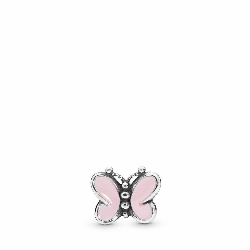 Pandora Australia Pink Butterflies Petite Charm - Sterling Silver | RYFWTZ354